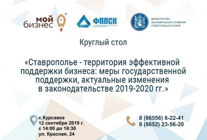Ставрополье - территория эффективной поддержки бизнеса: меры государственной поддержки, актуальные изменения в законодательстве 2019-2020 гг.