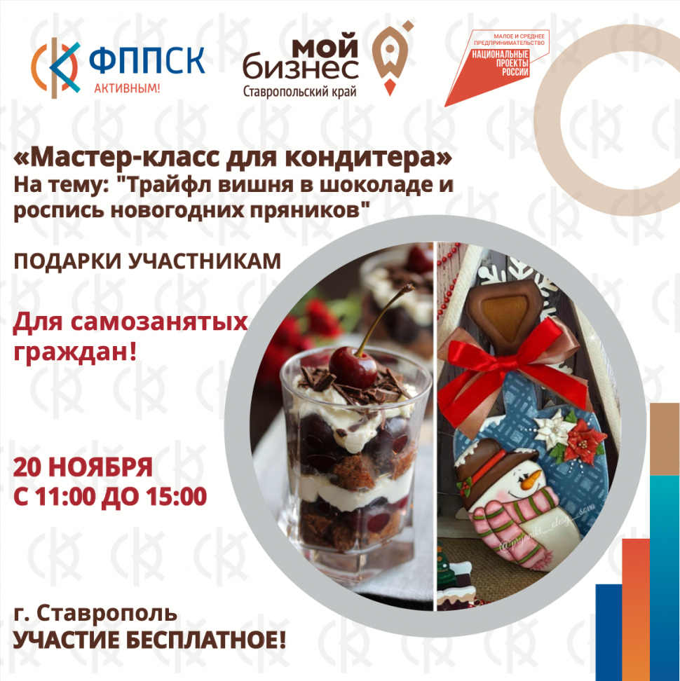 БЕСПЛАТНЫЙ «Мастер-класс для кондитера»